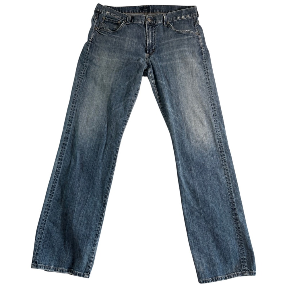 Citizens of Humanity SID Jeans‎ Mens 36 Blue Denim Logo Straight Leg Made in USA